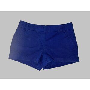 J. Crew Women’s Navy Blue Chino Shorts Size 4 Flat Front 100% Cotton 31" X 3"